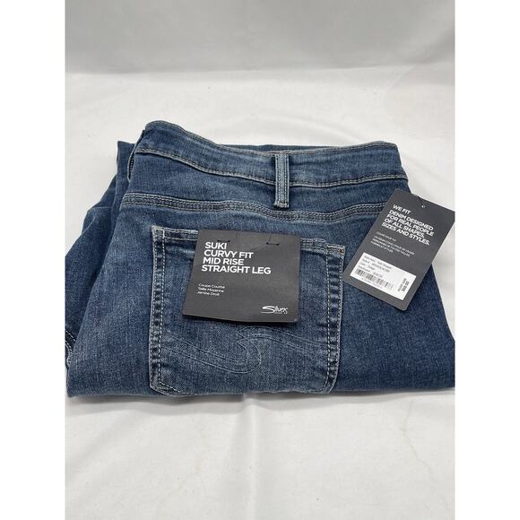 Silver Jeans Women's Suki Straight Leg Jeans 20W/29 Women’s Plus Size - Picture 1 of 9